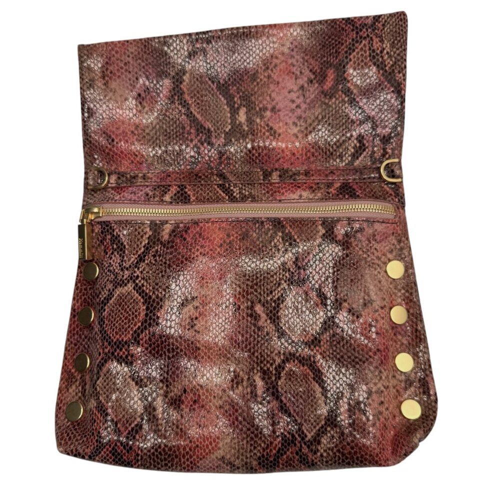 Hammitt Vip Medium Seaglass Python Snake Embossed… - image 6